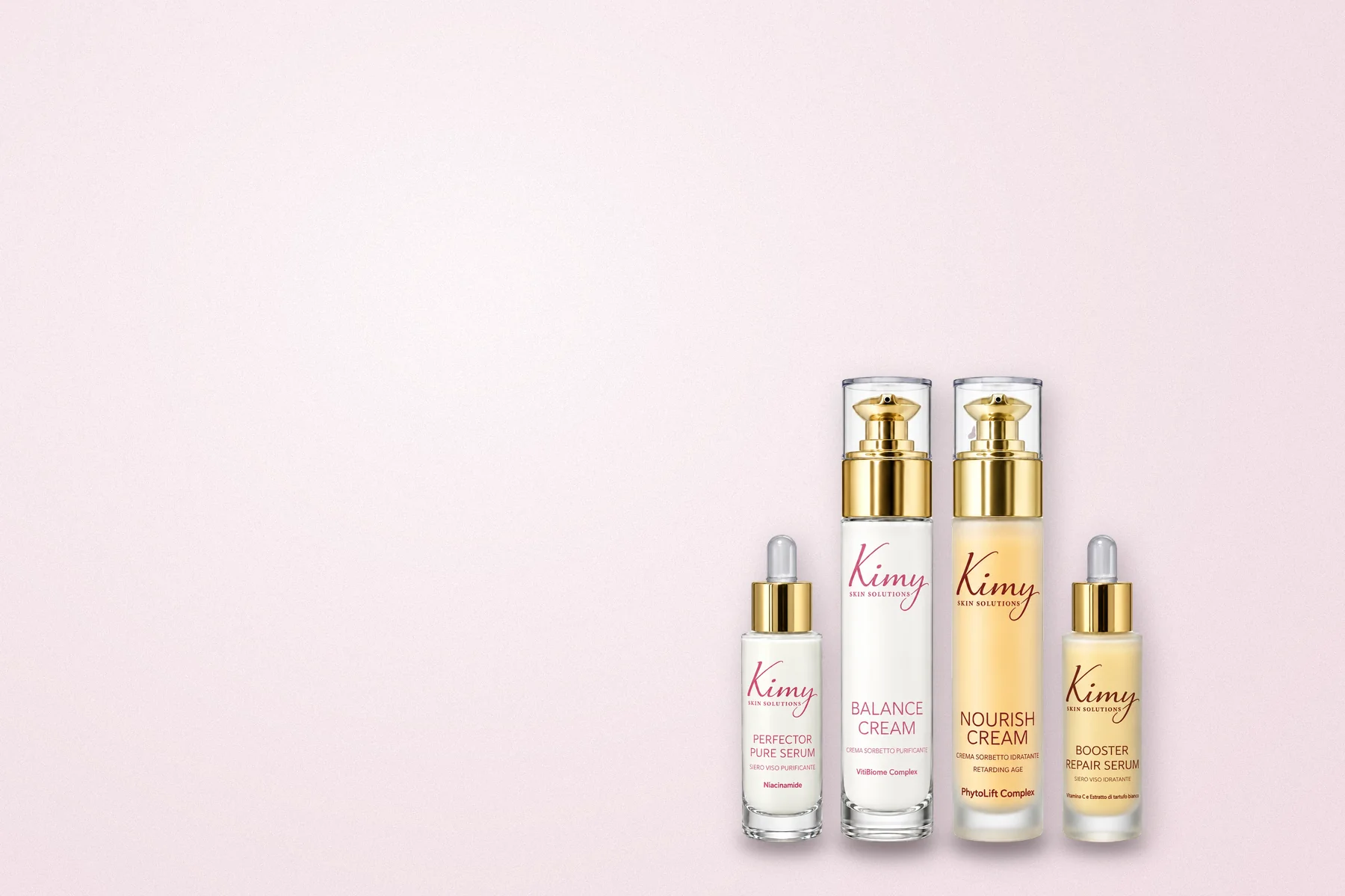 Kimy routine – step 3 trattamento: sieri e creme delle due linee